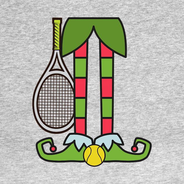 Tennis Christmas Elf Xmas Gift by RJCatch